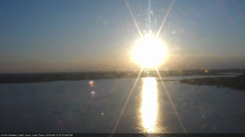 Lake Travis webcam, August 13, 2019 6:55 PM CT