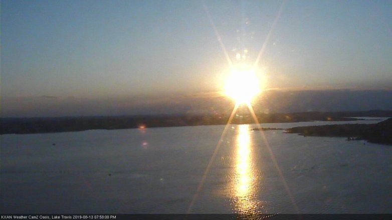 Lake Travis webcam, August 13, 2019 7:00 PM CT