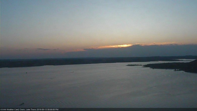 Lake Travis webcam, August 13, 2019 7:10 PM CT