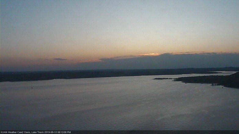 Lake Travis webcam, August 13, 2019 7:15 PM CT