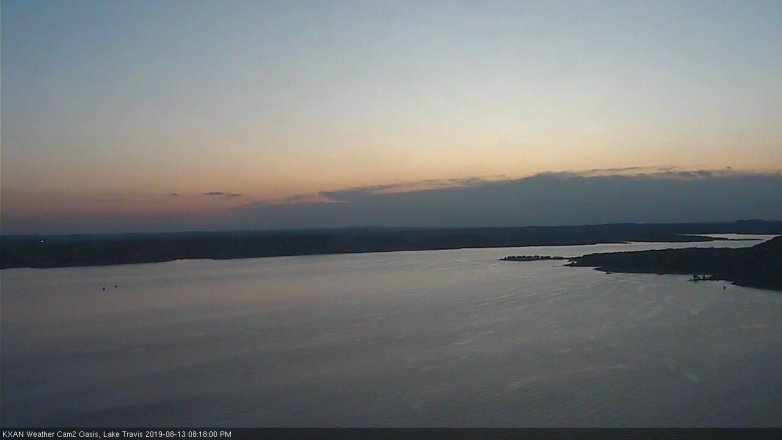 Lake Travis webcam, August 13, 2019 7:20 PM CT