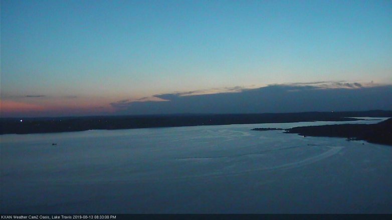 Lake Travis webcam, August 13, 2019 7:35 PM CT