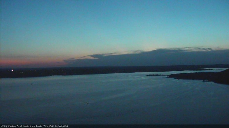Lake Travis webcam, August 13, 2019 7:40 PM CT