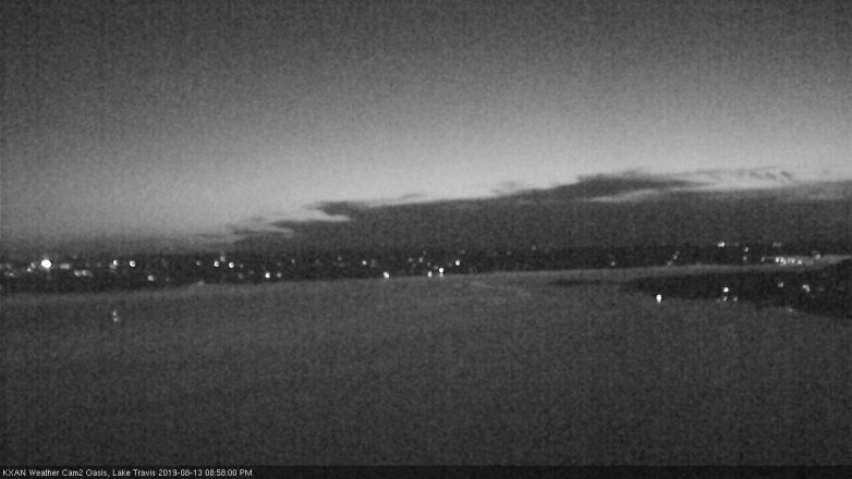 Lake Travis webcam, August 13, 2019 8:00 PM CT
