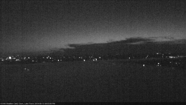Lake Travis webcam, August 13, 2019 8:05 PM CT