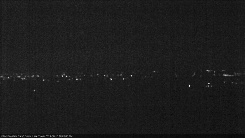 Lake Travis webcam, August 13, 2019 9:30 PM CT