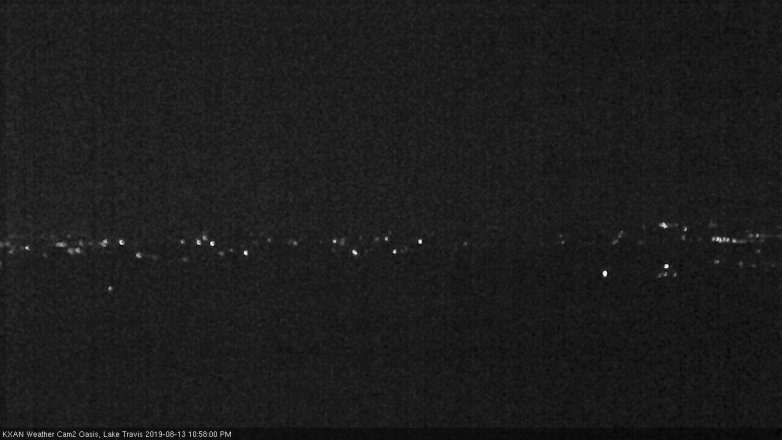Lake Travis webcam, August 13, 2019 10:00 PM CT