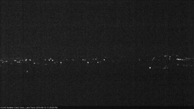 Lake Travis webcam, August 13, 2019 10:30 PM CT