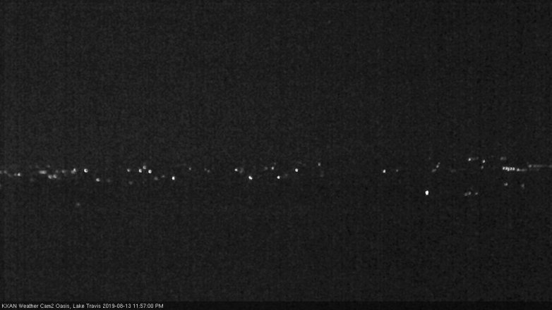 Lake Travis webcam, August 13, 2019 11:00 PM CT