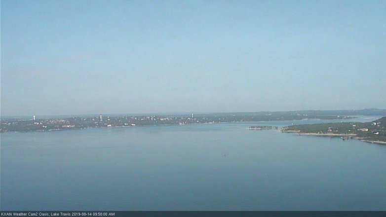 Lake Travis webcam, August 14, 2019 9:00 AM CT