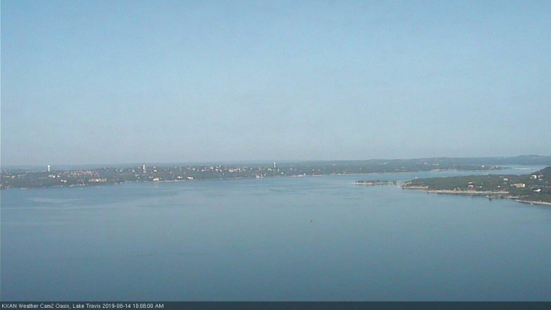 Lake Travis webcam, August 14, 2019 9:10 AM CT