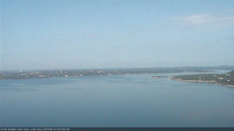 Lake Travis webcam, August 14, 2019 9:25 AM CT