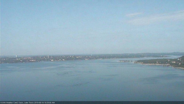 Lake Travis webcam, August 14, 2019 9:30 AM CT