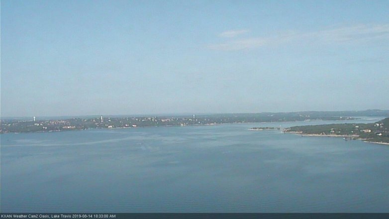 Lake Travis webcam, August 14, 2019 9:35 AM CT