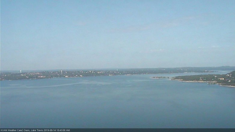 Lake Travis webcam, August 14, 2019 9:45 AM CT