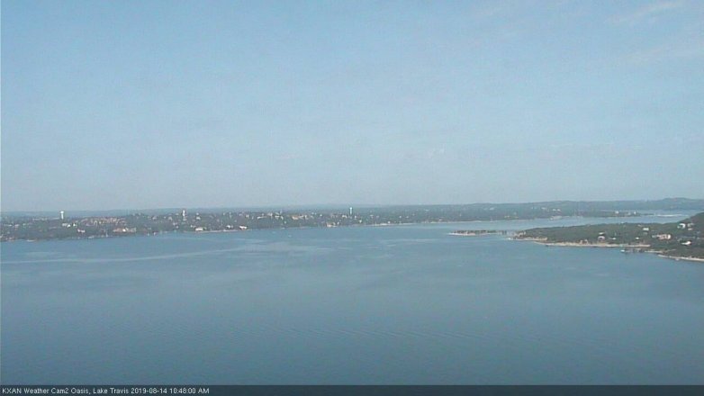 Lake Travis webcam, August 14, 2019 9:50 AM CT