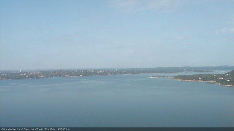 Lake Travis webcam, August 14, 2019 9:55 AM CT