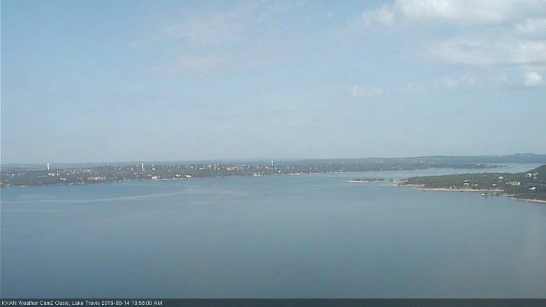 Lake Travis webcam, August 14, 2019 10:00 AM CT