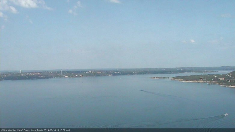 Lake Travis webcam, August 14, 2019 10:20 AM CT
