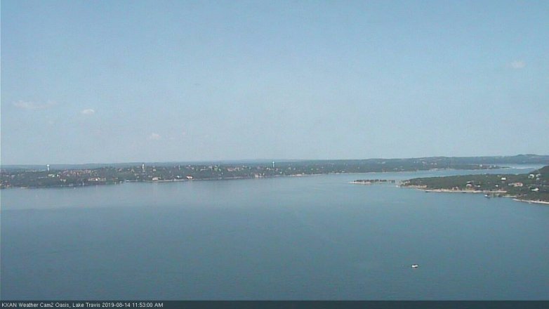 Lake Travis webcam, August 14, 2019 10:55 AM CT
