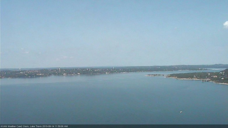 Lake Travis webcam, August 14, 2019 11:00 AM CT