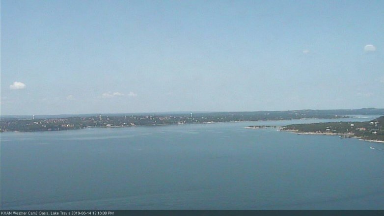 Lake Travis webcam, August 14, 2019 11:20 AM CT