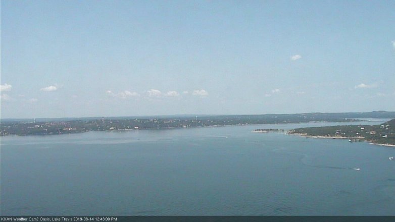 Lake Travis webcam, August 14, 2019 11:45 AM CT