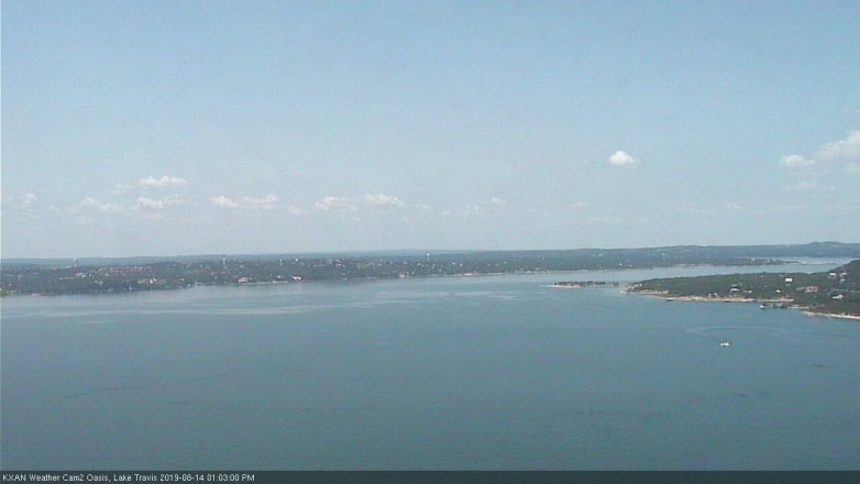 Lake Travis webcam, August 14, 2019 12:05 PM CT
