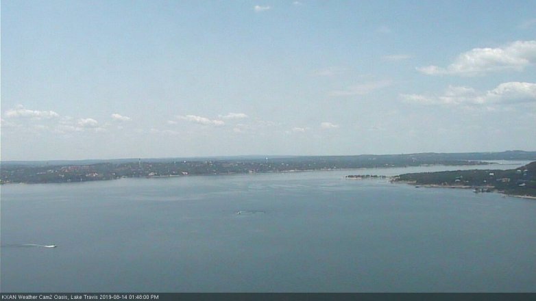Lake Travis webcam, August 14, 2019 12:50 PM CT