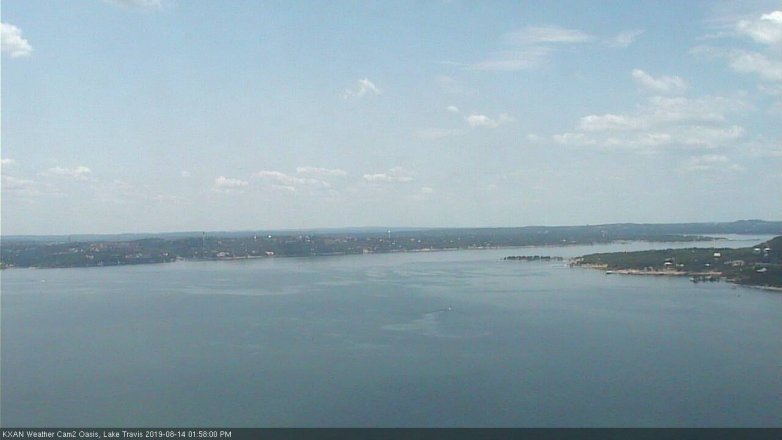 Lake Travis webcam, August 14, 2019 1:00 PM CT