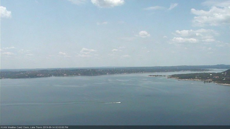 Lake Travis webcam, August 14, 2019 1:05 PM CT