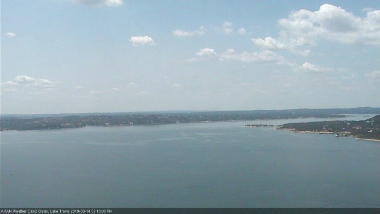 Lake Travis webcam, August 14, 2019 1:15 PM CT