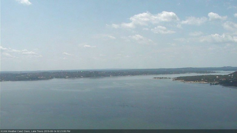 Lake Travis webcam, August 14, 2019 1:25 PM CT
