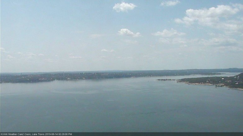 Lake Travis webcam, August 14, 2019 1:30 PM CT