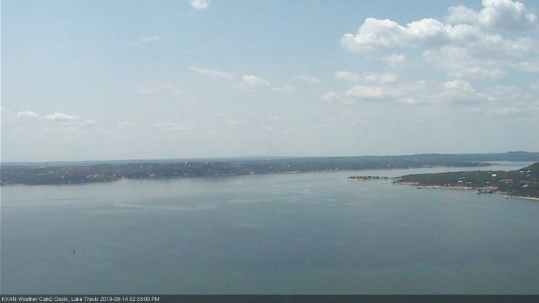 Lake Travis webcam, August 14, 2019 1:35 PM CT