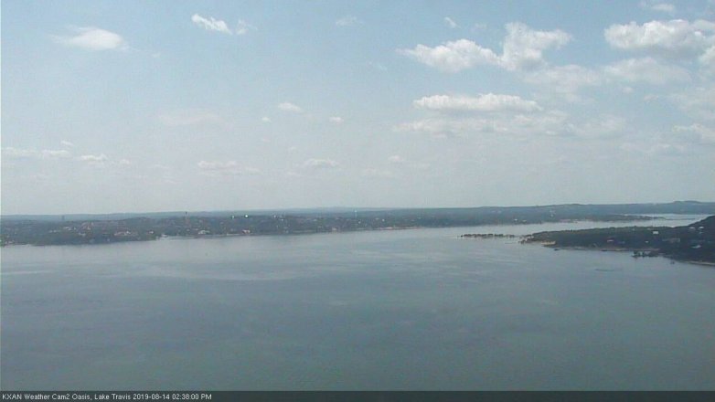 Lake Travis webcam, August 14, 2019 1:40 PM CT