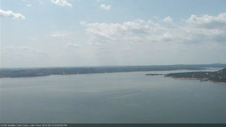 Lake Travis webcam, August 14, 2019 2:10 PM CT