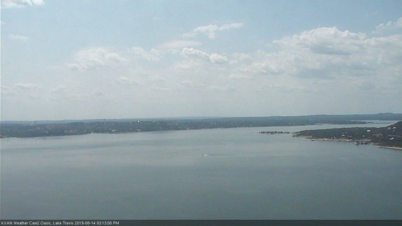 Lake Travis webcam, August 14, 2019 2:15 PM CT