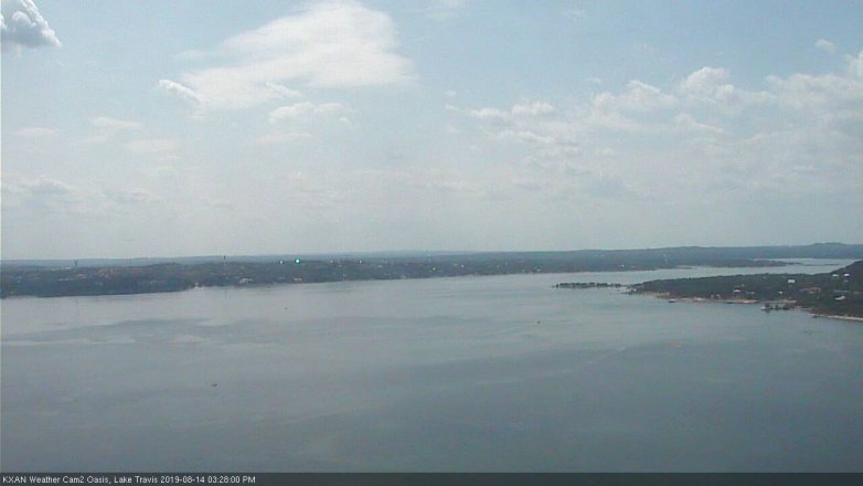 Lake Travis webcam, August 14, 2019 2:30 PM CT