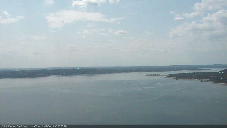 Lake Travis webcam, August 14, 2019 2:35 PM CT