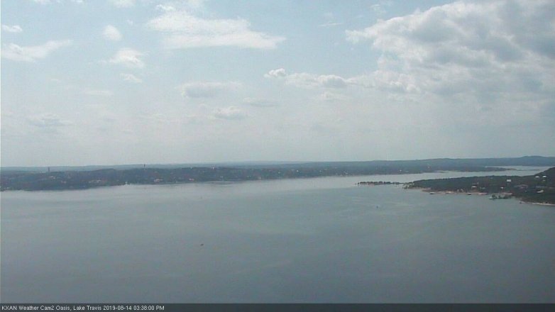 Lake Travis webcam, August 14, 2019 2:40 PM CT