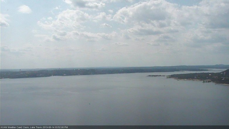 Lake Travis webcam, August 14, 2019 2:55 PM CT