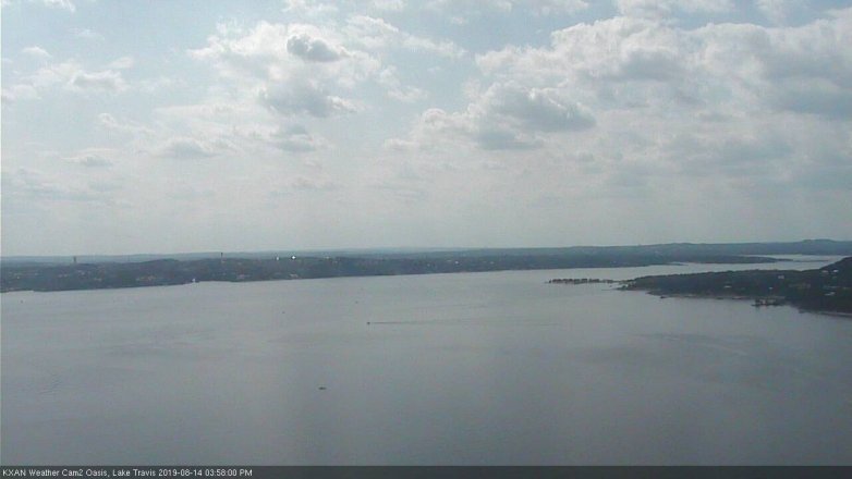 Lake Travis webcam, August 14, 2019 3:00 PM CT