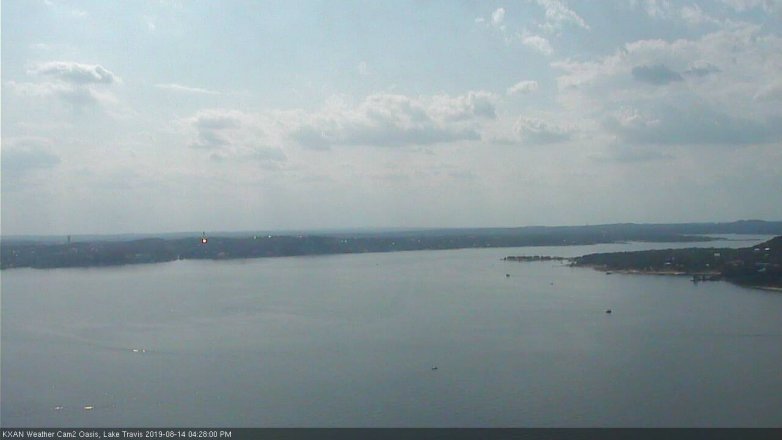 Lake Travis webcam, August 14, 2019 3:30 PM CT