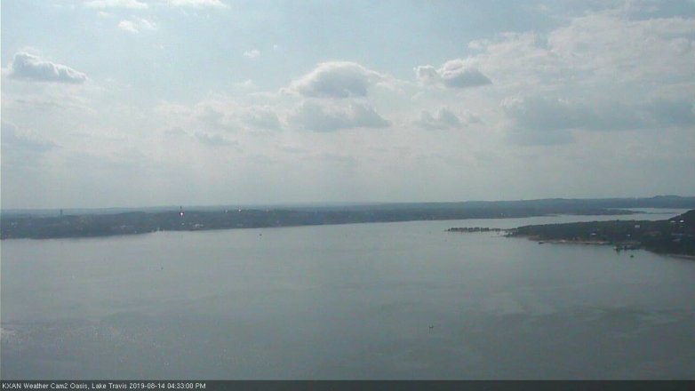 Lake Travis webcam, August 14, 2019 3:35 PM CT