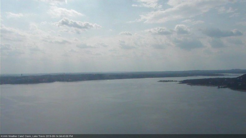 Lake Travis webcam, August 14, 2019 3:45 PM CT