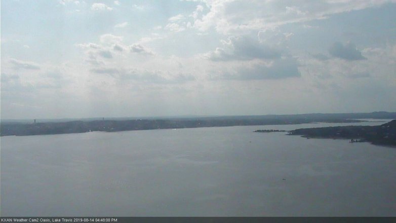 Lake Travis webcam, August 14, 2019 3:50 PM CT