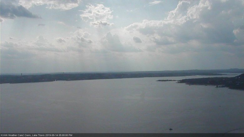 Lake Travis webcam, August 14, 2019 4:10 PM CT