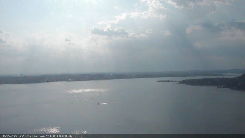 Lake Travis webcam, August 14, 2019 4:40 PM CT