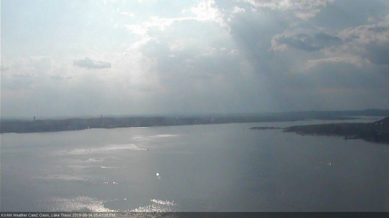 Lake Travis webcam, August 14, 2019 4:45 PM CT